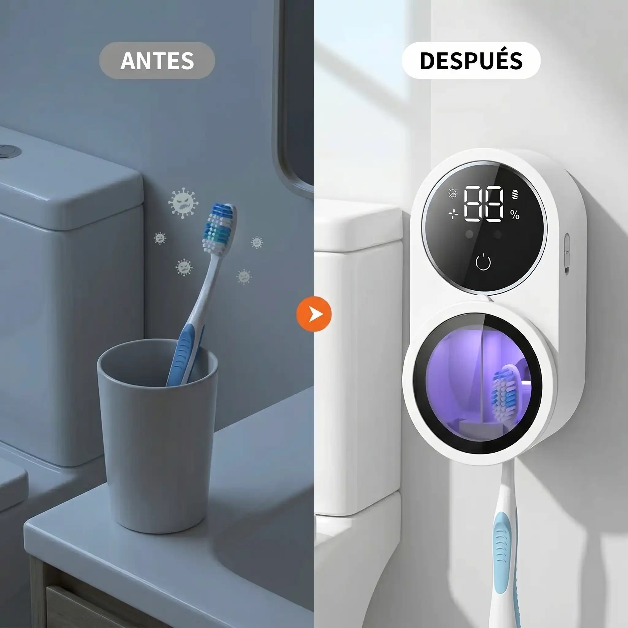 LUMA Clean - Esterilizador Cepillo dentales UV Smart